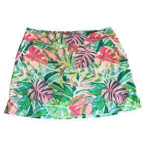 Sigrid Olsen Golf Tennis Pickle Ball Skort Skirt Tropical Floral Pink  Women's L